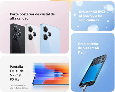 Xiaomi Redmi 12 4G 4GB RAM 128GB Sky Blue Black, Black