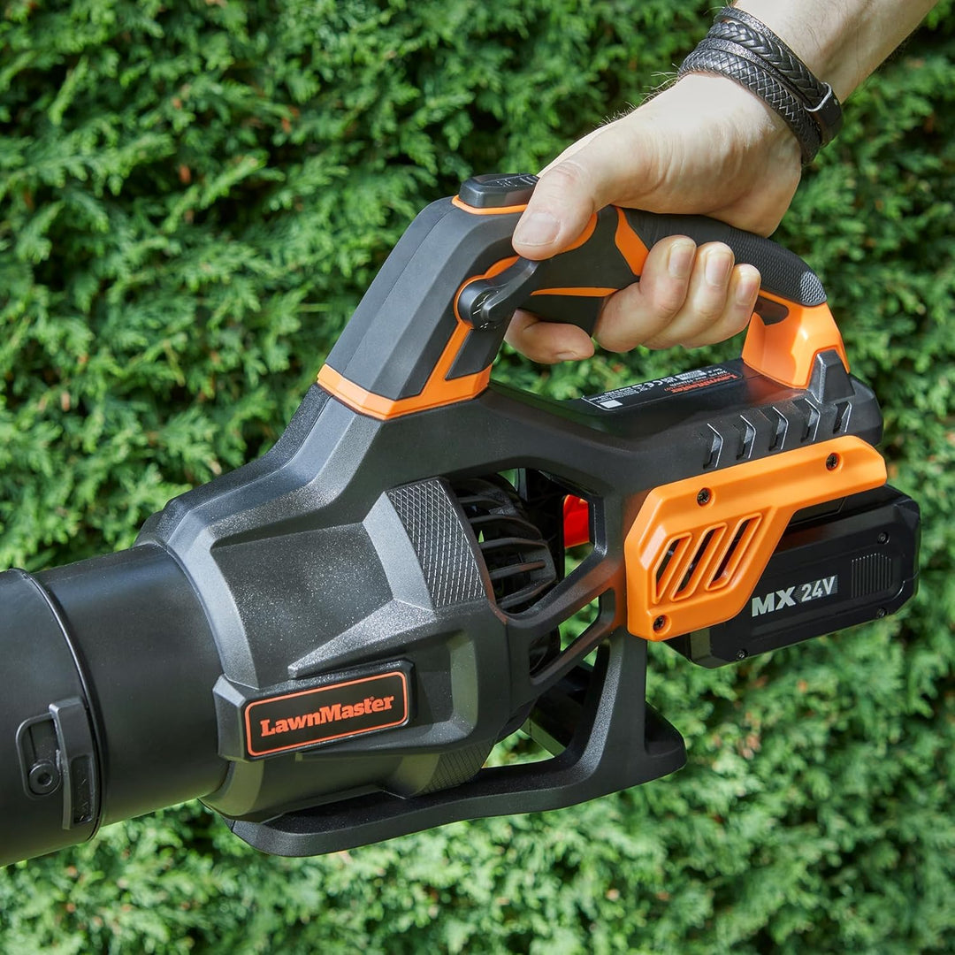 LawnMaster MX 24V Akku-Laubbläser mit Axialgebläse | Leistungsstarker Akku-Gartenlaubbläser – ohne L