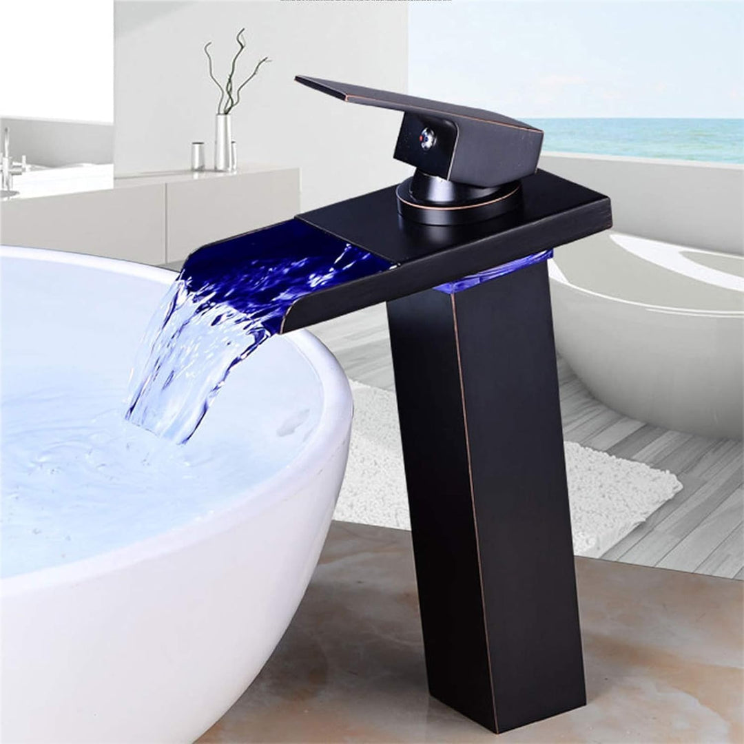 Led Wasserhahn, Wasserhahn Bad Led Bad Armatur Waschbecken Wasserfall Einhebelmischer Waschtisch Was
