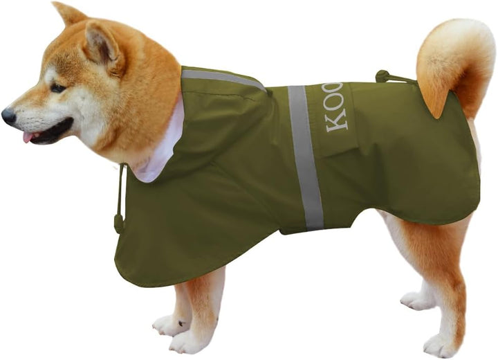 Grosse Hunde Regenjacken Mit Kapuze,Hunde Regenmantel,Mit Reflektierenden Sicherheitsstreifen, Wasse
