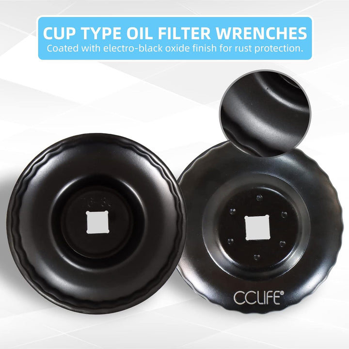 CCLIFE 15 tlg Universal ÖlFilter Ölfilterkappen Ölfilterschlüssel Werkzeug 15tlg Ölfilterkappen, 15t