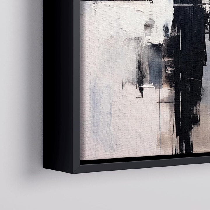 ARTNOVA Schattenfugenrahmen aus Holz für Leinwand 30x30 cm (Schwarz) I Bilderrahmen Schattenleiste L