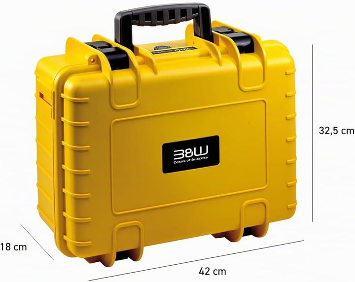 B&amp;W Transportkoffer Outdoor - Typ 4000 - Gelb mit variabler Facheinteilung - Wasserdicht nach IP67 Z