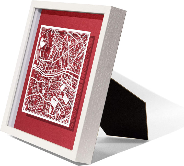 O3 DESIGN STUDIO - Marco de Papel para mapas, 22,8 x 22,8 cm, en Caja de Regalo, Fondo, autocambiant