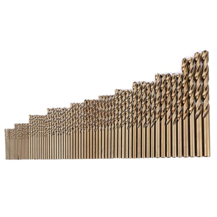 74 Stück Hochgeschwindigkeitsstahl M35 Kobalt-Spiralbohrer Set Spiralbohrer Set Verbrauchsmaterial B