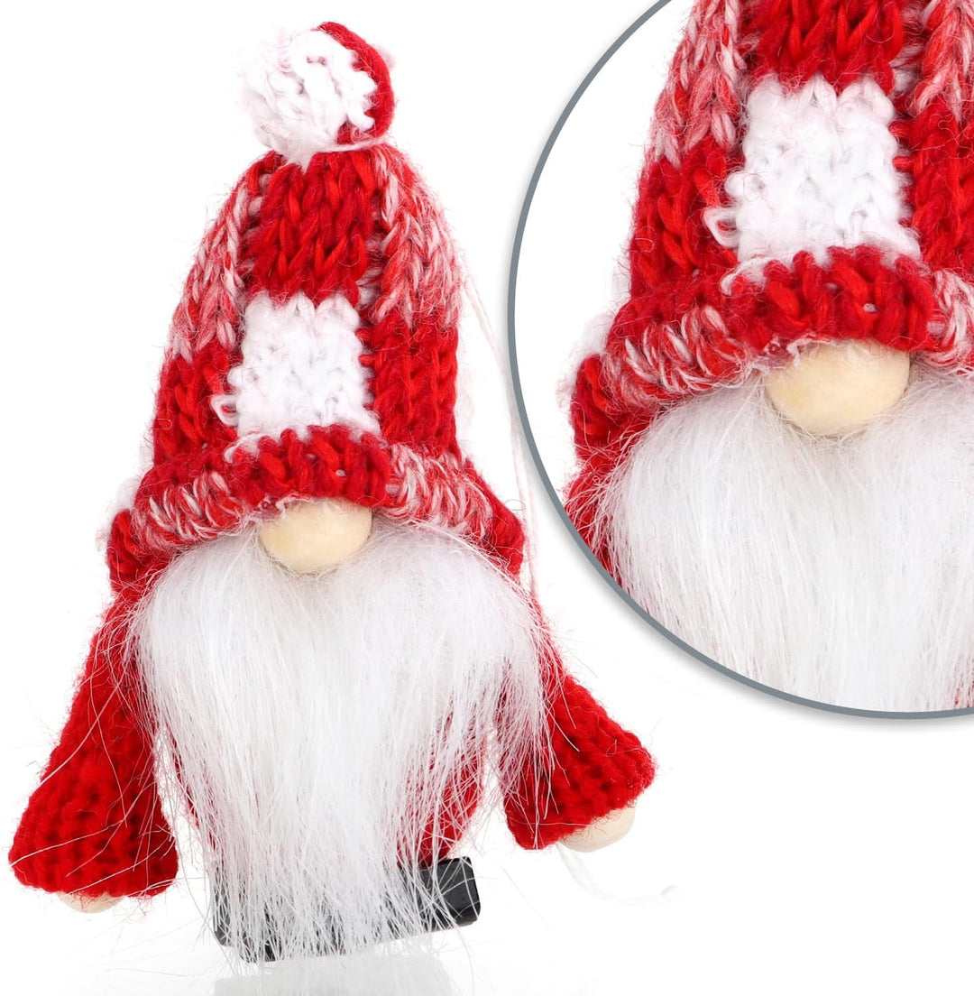 com-four 12 x hochwertige Weihnachtsmann-Anhänger für Weihnachtsbaum, Anhänger, bezaubernde Weihnach