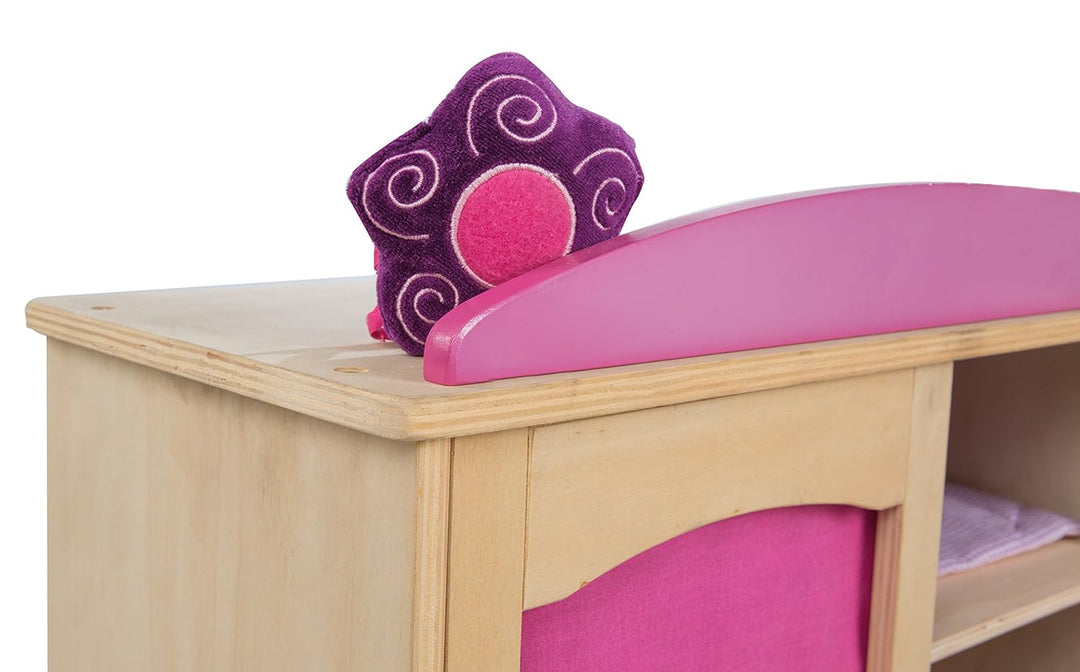 roba Puppenkleiderschrank Serie „Happy Fee“, Puppenmöbel zum Verstauen von Puppenkleidung und Puppen