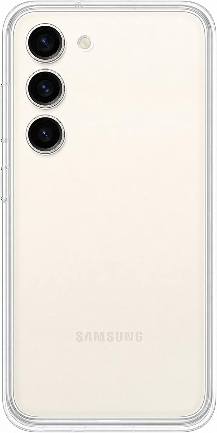 Samsung Frame Smartphone Case EF-MS911 für Galaxy S23, Handy-Hülle, Durchsichtig, Kratzfest, Rahmen,