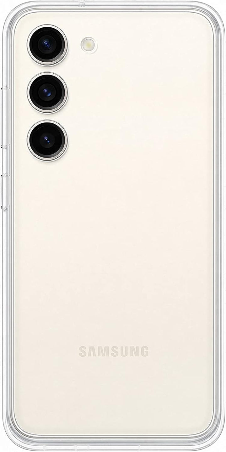 Samsung Frame Smartphone Case EF-MS911 für Galaxy S23, Handy-Hülle, Durchsichtig, Kratzfest, Rahmen,
