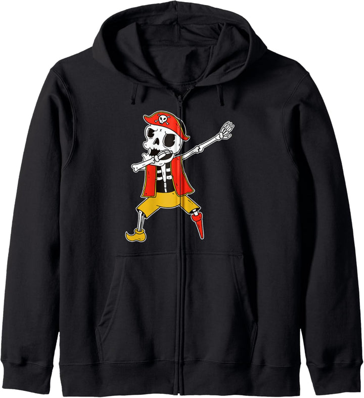 Piraten Skelett Halloween Tupfen Geburtstagsparty Kostüm Kapuzenjacke