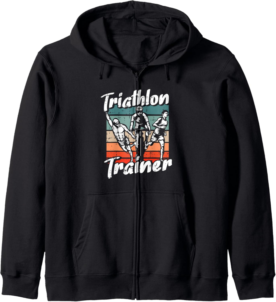Triathlet Trainer Schiwmmen - Rennen Laufen Triathlon Kapuzenjacke