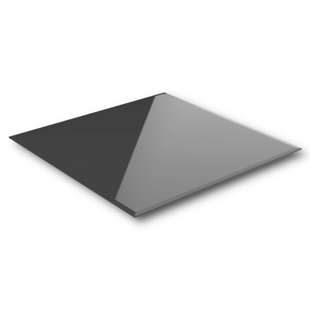Euro Tische Glasplatte für Kaminofen und Tischplatte in 30x30cm Schwarz - Schutzplatte aus 6mm ESG S