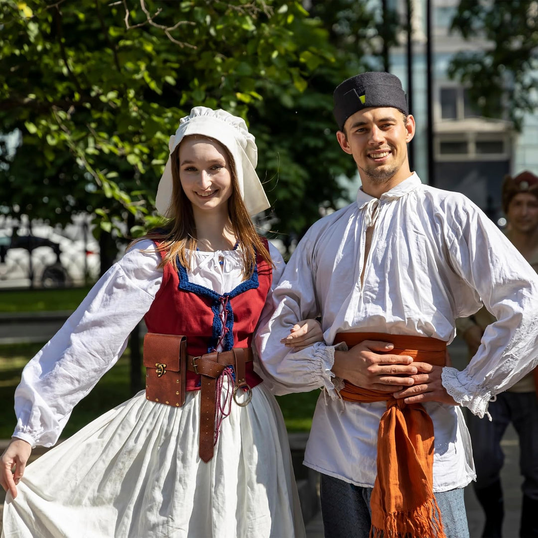 Mittelalterliches Gürtelset, Mittelalterlicher Wikingergürtel Mit Kunstledertasche Für Damen Karneva