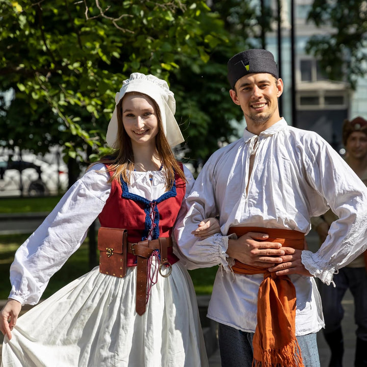 Mittelalterliches Gürtelset, Mittelalterlicher Wikingergürtel Mit Kunstledertasche Für Damen Karneva