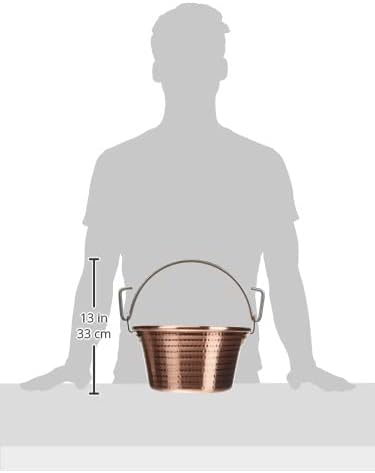 Pentole Agnelli Family Cooking Kessel in Kupfer, mit Griff Bügel Messing 28 cm Kupferfarben, 28 cm