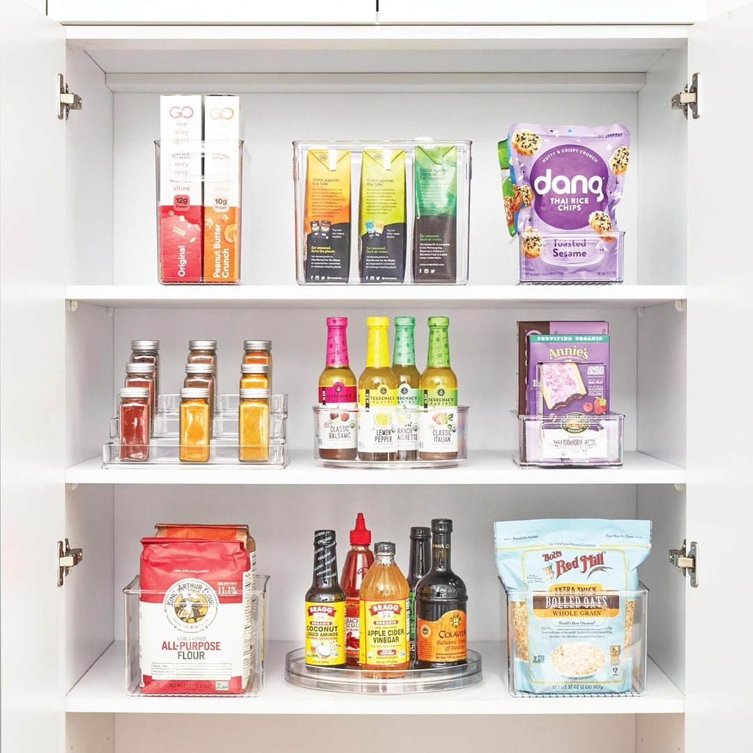 iDesign Kunststoff, plateau tournant, grand pivotant en plastique épices et ingrédients de cuisine,