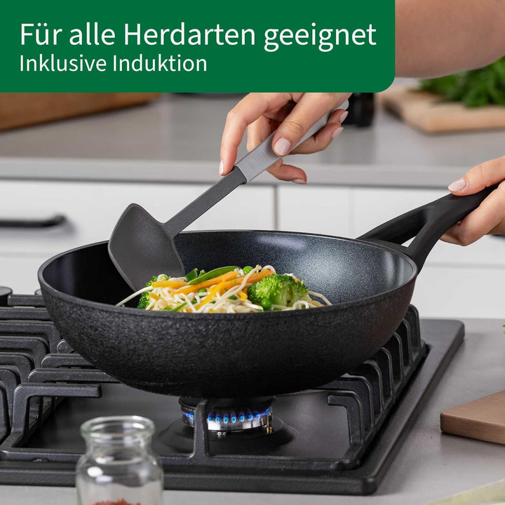 FACKELMANN Chefkoch trifft Keramik-Wokpfanne Hamburg Ø 28 cm – Hochwertige Antihaftbeschichtung, Erg