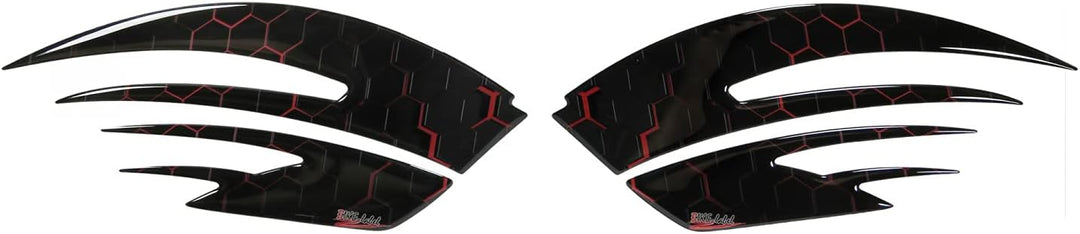 BIKE-label Seitentank Tankpad Waben Rot Red kompatibel für Kawasaki 800761