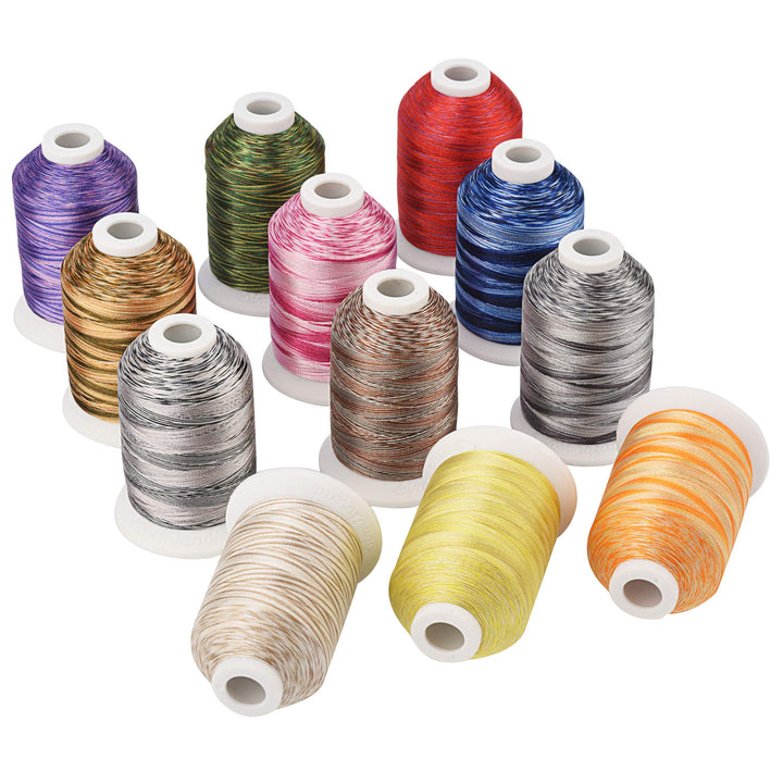 Simthread Multi Farben Polyester Maschinen Stickgarn - 1,000 Meters, für Brother, Babylock, Bernette
