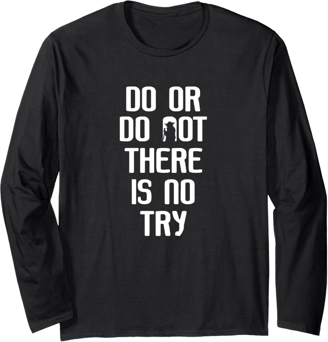 Star Wars Yoda Do Or Do Not Langarmshirt