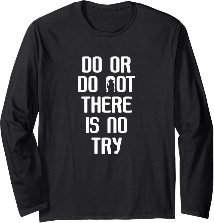 Star Wars Yoda Do Or Do Not Langarmshirt