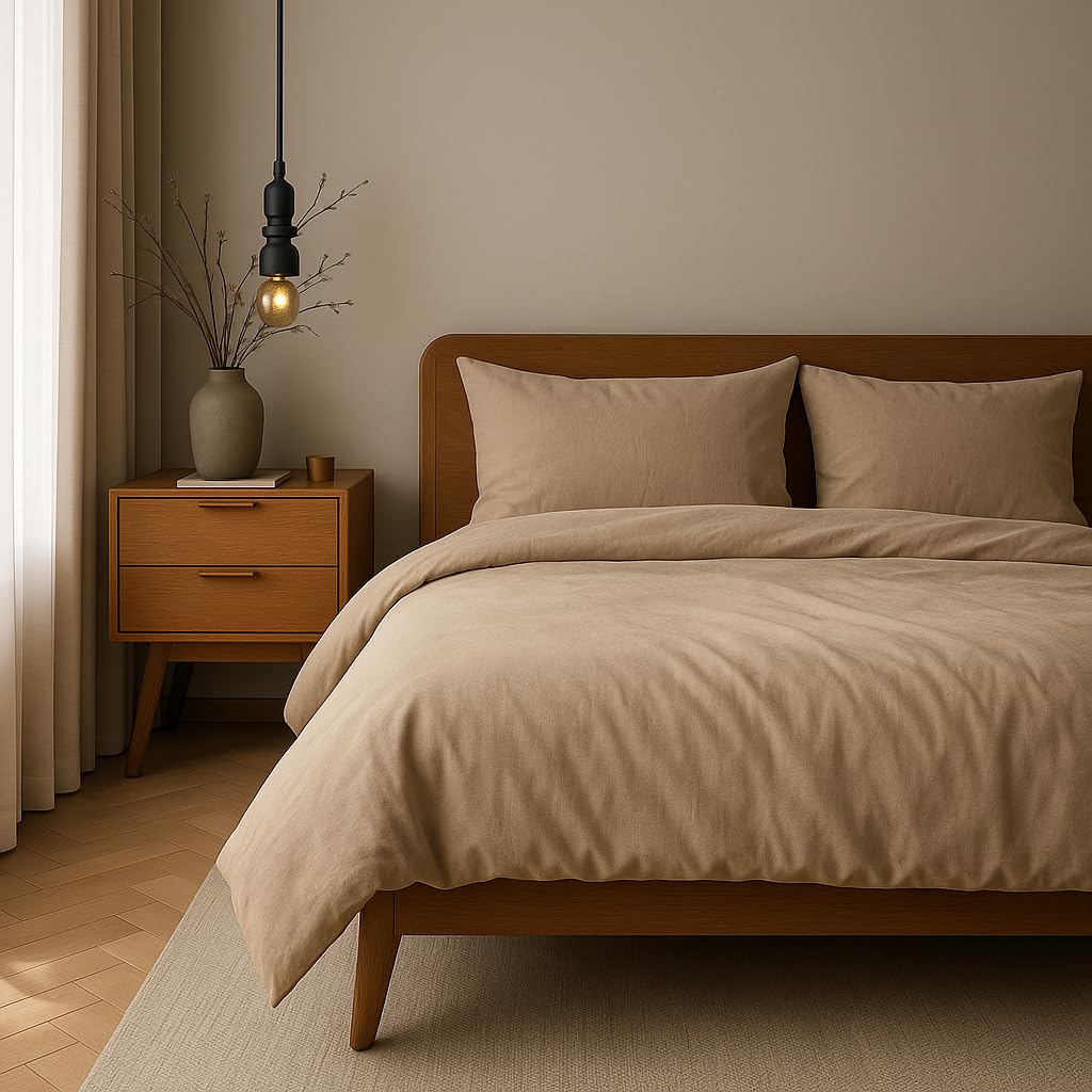 VEL VET HOME VelvetHome Deluxe Bettwäsche 155x220 Baumwolle Bettbezug 155x220 cm mit Kissenbezug 80x