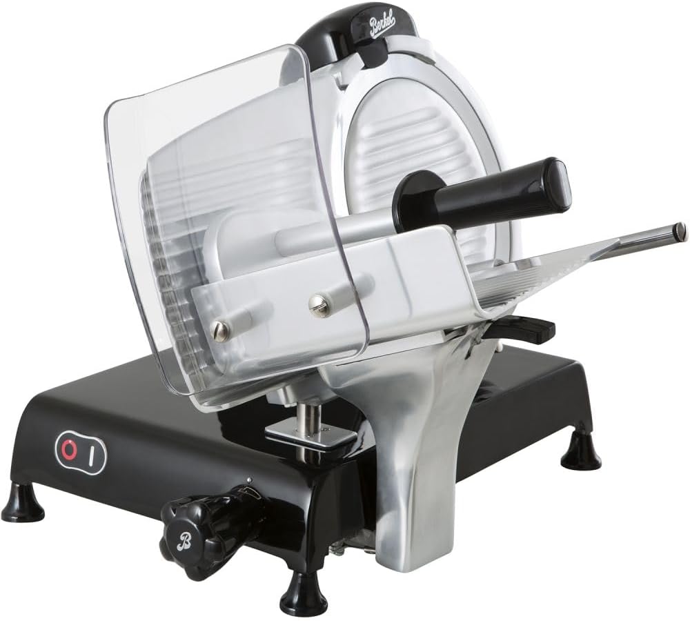 Berkel RL 250 schwarz Profi-Ausschnittmaschine, 250 mm, Aluminium, Schwarz, Weinfassholzbrett, manue