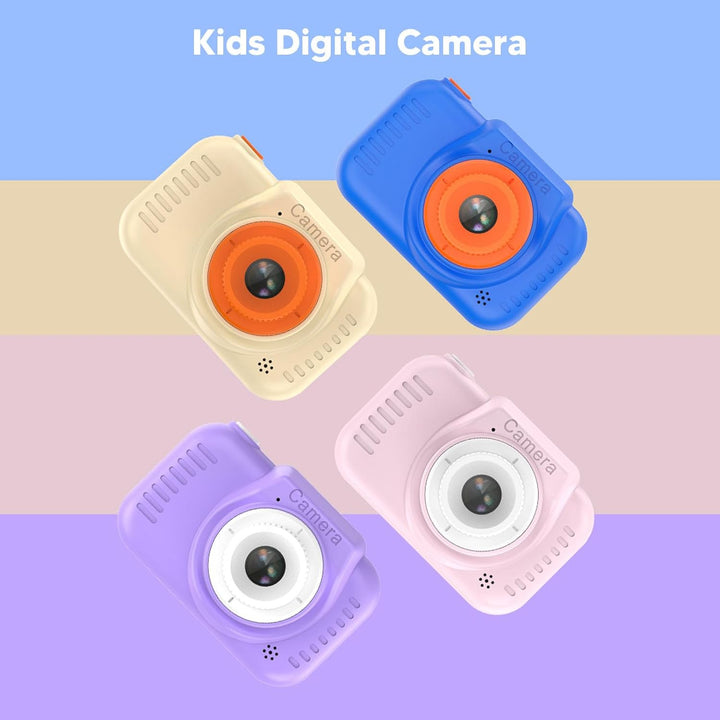 Pilipane Digitalkamera mit 32G Karte, Kinderkamera Sofortbildkamera, High Definition Dual Lens 1080P