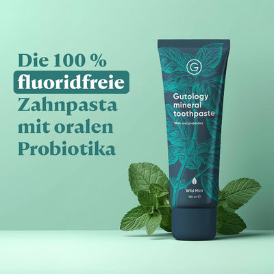 Gutology Hydroxylapatit Zahnpasta, natürlich probiotisch 120 ml, fluoridfrei, remineralisierend, Erw