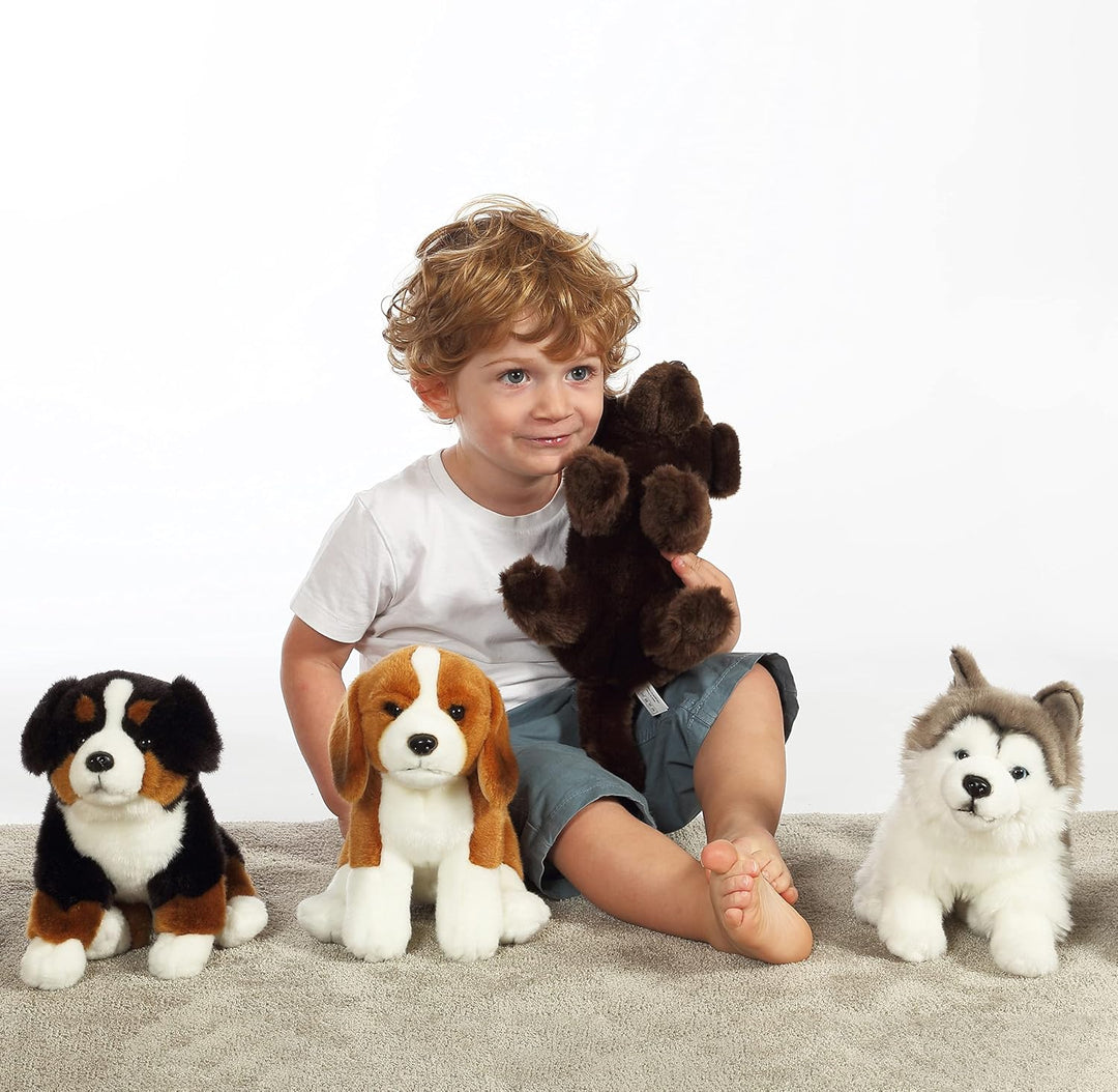GIPSY TOYS - Sitzender Hund 25 cm Shiba-Hund - Kuscheltier für Kinder - In 8 verschiedenen Modellen