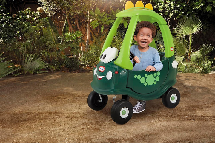 Little Tikes Cozy Coupé Dino - Rutschfahrzeug Kleinkinder - Mit Tür, entfernbarer Bodenplatte und Hu