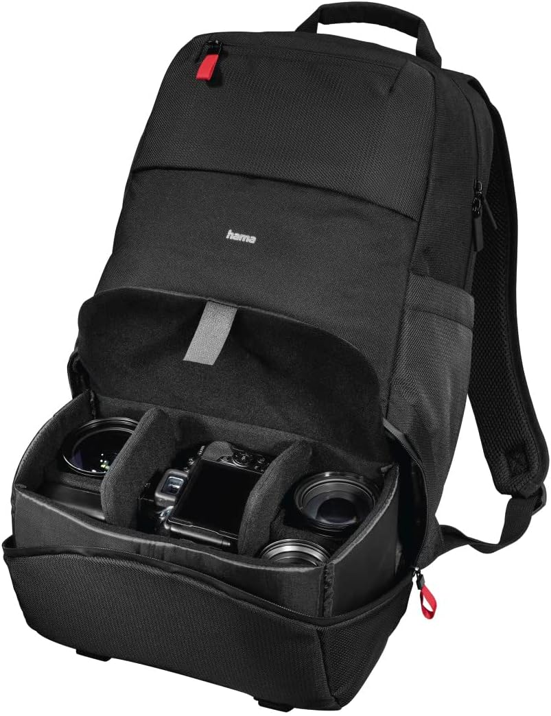 Hama Unisex Matera Backpack Camera Backpack (pack of 1) 27 x 14 x 14 cm Schwarz, 27 x 14 x 14 cm Sch