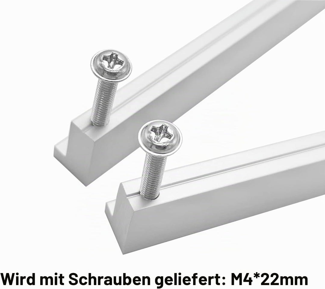 Qrity 10-Pack moderne Aluminiumlegierung Schrank Schrank Türgriff Möbel Schublade zieht Knöpfe, Loch