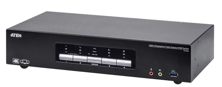 Aten CS1964 4-Port USB3.0 DisplayPort, Schwarz