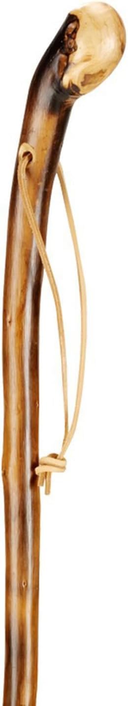 Wanderstock Hirtenstock mit Naturwurzel und Lederschlaufe 80 cm, 80 cm