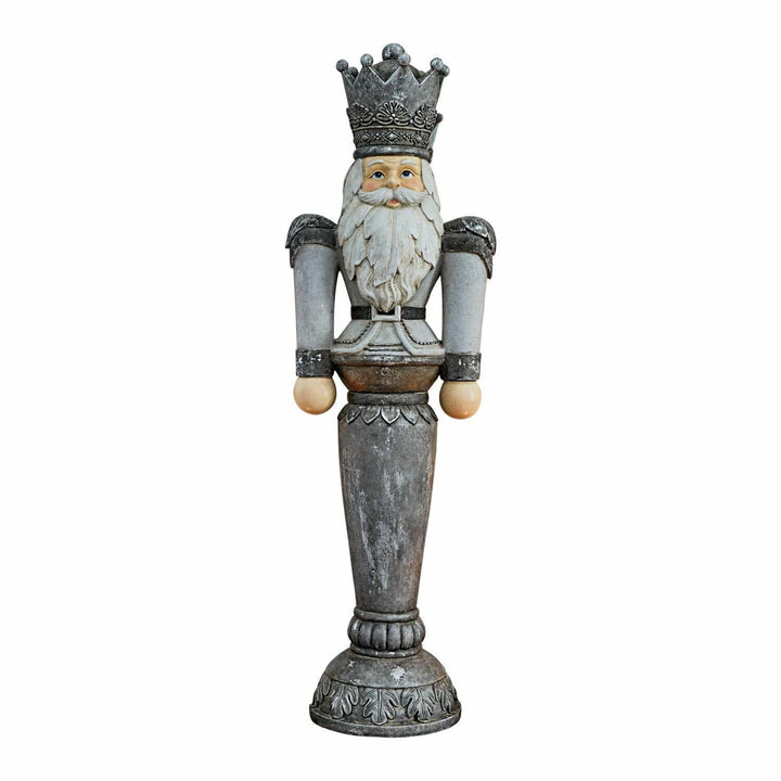 LOBERON® Nussknacker Carter, Polyresin, H/B/T ca. 50/11/15 cm, antiksilber