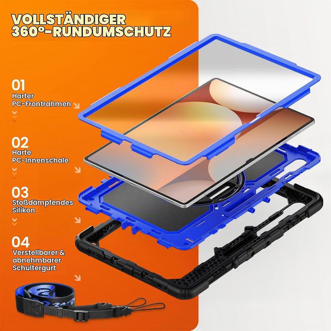 SEYMAC stock Hülle für Samsung Galaxy Tab S9 Ultra 14.6 Zoll 2023, Stossfeste Schutzhülle mit Bildsc
