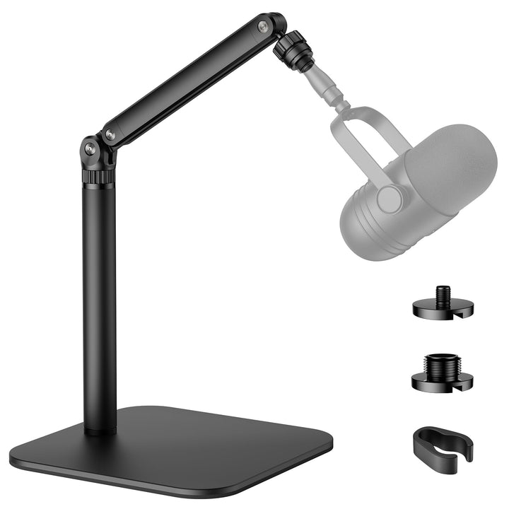 Tischhalterung Mikrofonständer Verstellbarer Montagearm mit 1/4"-3/8"-5/8" Mehrfachgewinde für Blue