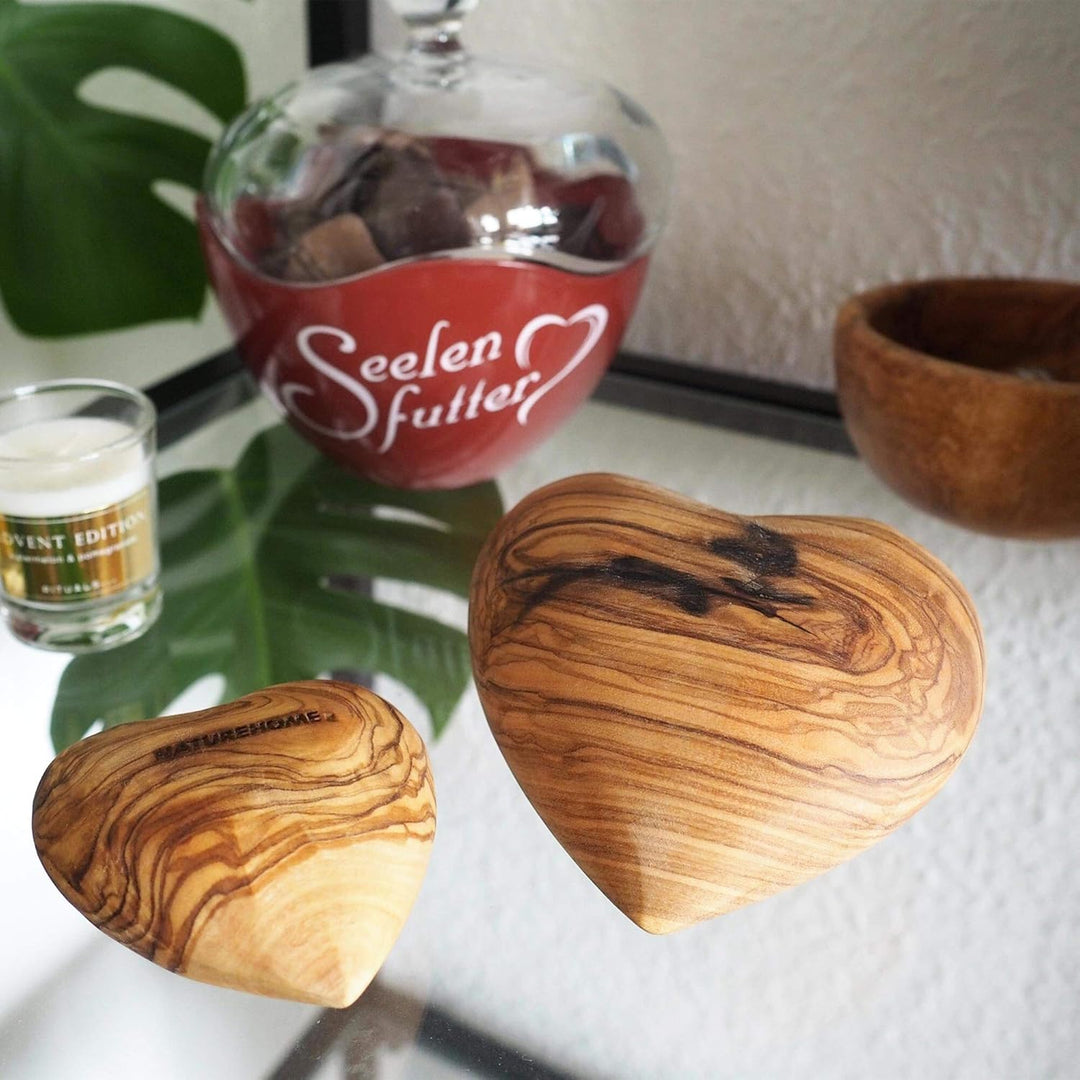 NATUREHOME Deko-Herz Handschmeichler aus Olivenholz 10 cm, 10 cm