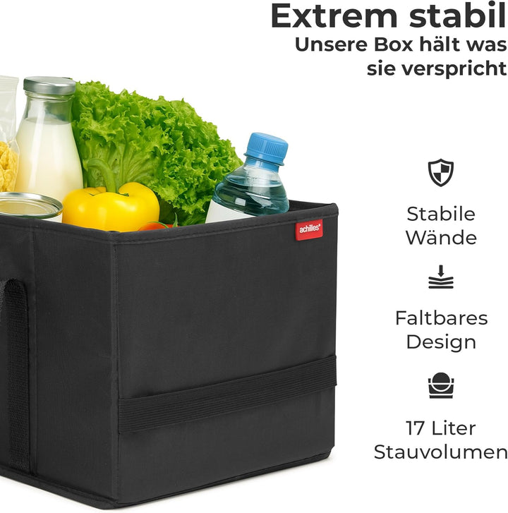 achilles Kühlkorb, Einkaufstasche mit Kühlfunktion, Tasche mit Kühleinsatz, Faltbare Kühlbox, Kühl-K