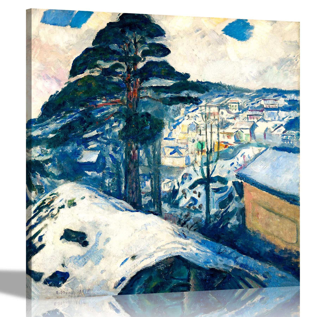 Winter in Kragero By Edvard Munch Leinwandbilder Gerahmte Kunstdrucke Wandkunst Wohnzimmer Schlafzim