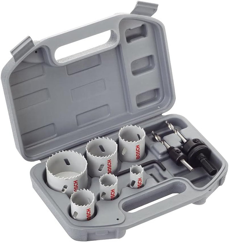 Bosch Accessories Bosch 9tlg. Lochsägen-Set HSS-Bimetall Universal (Metall, Holz, Kunststoff, Ø 24/