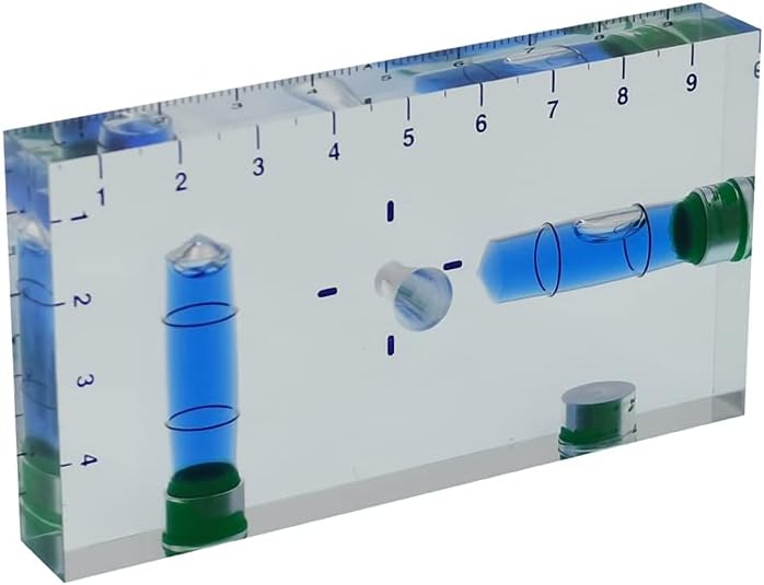 umei Transparente Multifunktions-Wasserwaage mit Magnetskala, T-Typ, 95 x 51 x 13 mm, Blau