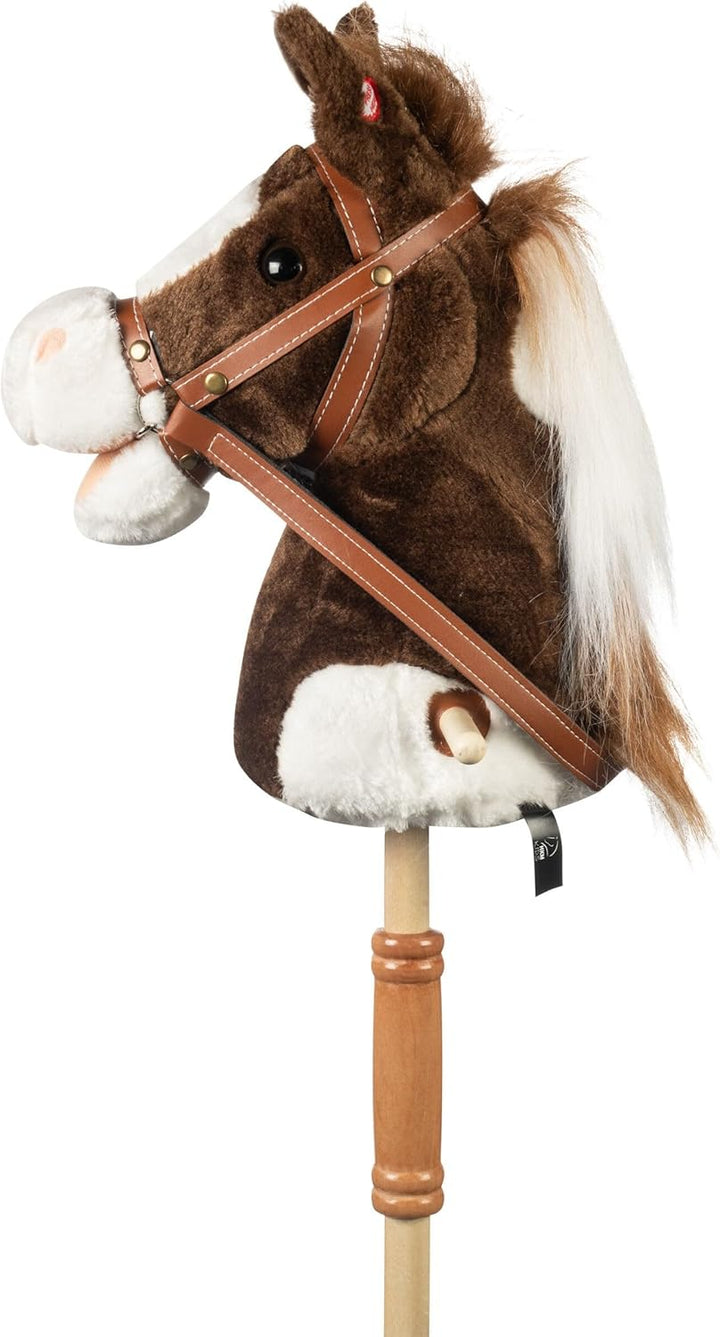 HKM Kinder Bella Steckenpferd, Braun/Weiss, Ca. 100 cm