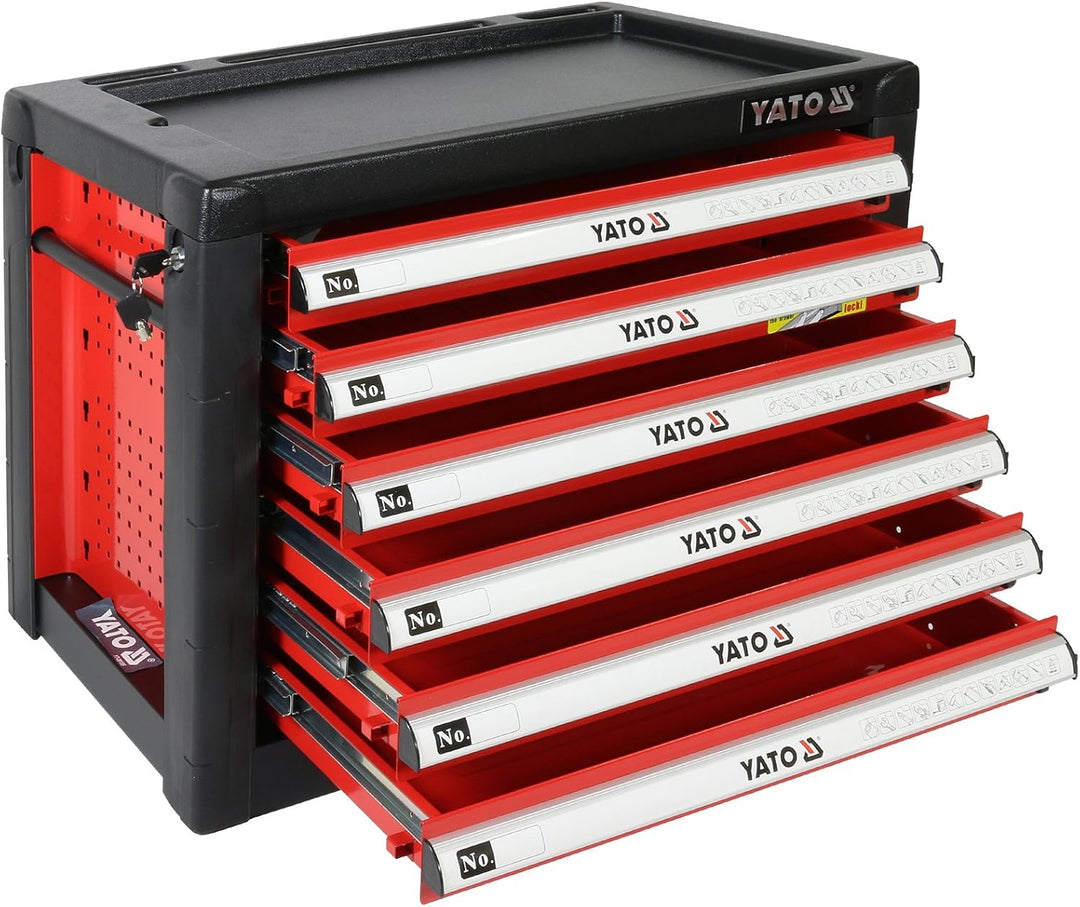 Yato YT-09155 Werkzeugkasten mit 6 Schubladen, Bunt