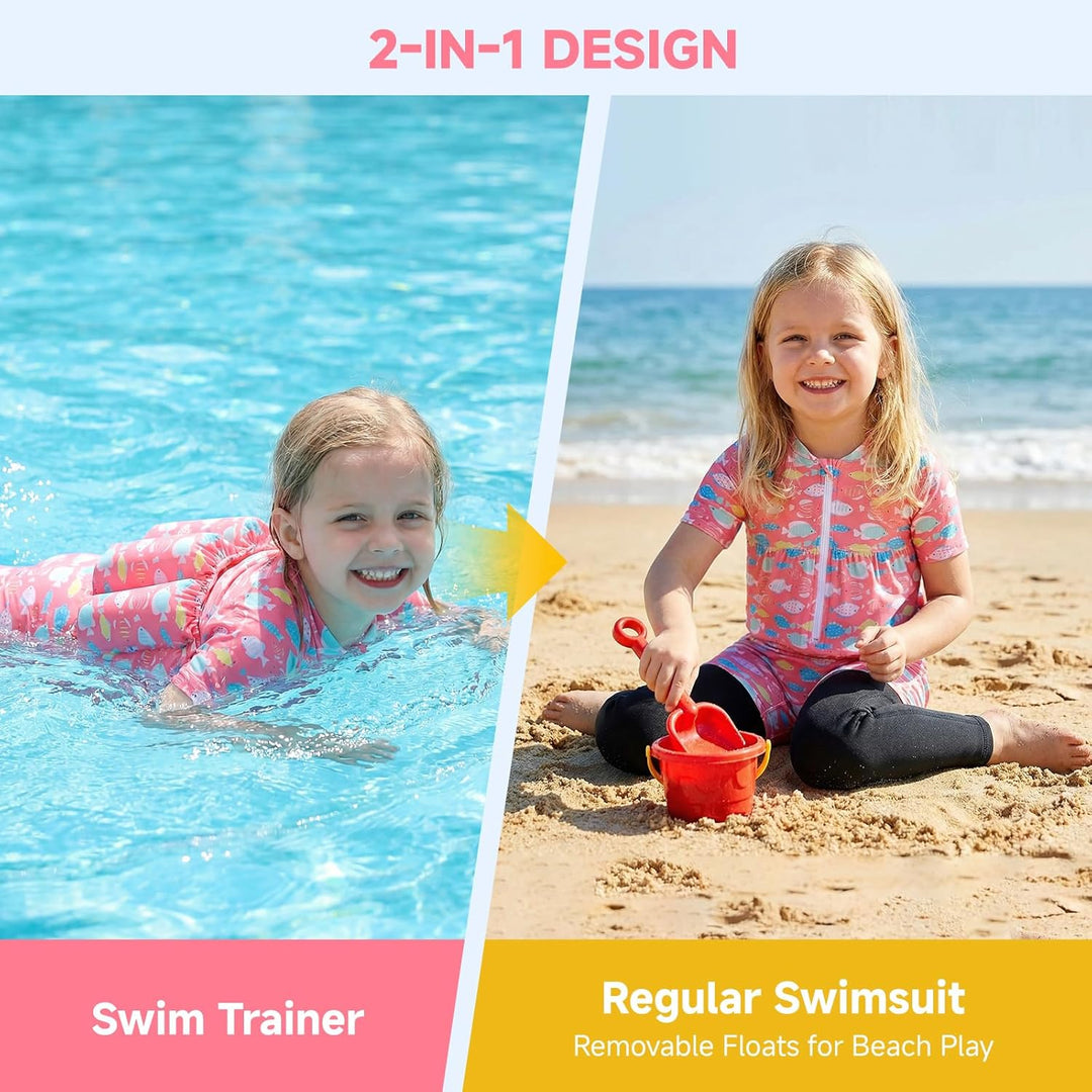 Badeanzug Baby Mädchen Jungen mit Floatation Kleinkind Schwimmtraining Hilfe Schwimmende Badeanzug E