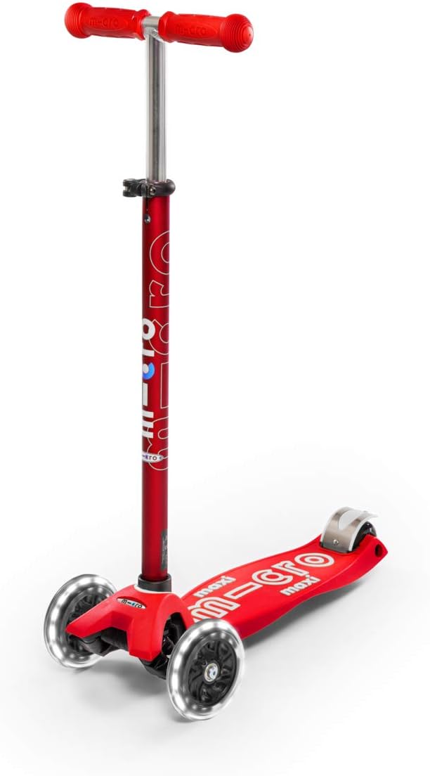 micro Maxi Deluxe LED Kickboard | Kickboard mit LED-Vorderrollen | Lenker höhenverstellbar | ab 5 Ja