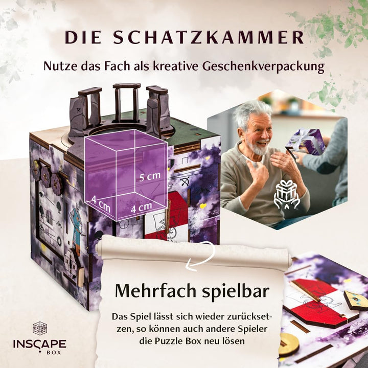 INSCAPE Cluebox Stonehenge´s Legacy interaktives 3D Holzpuzzle mit geheimen Mechanismen - Erlebe das