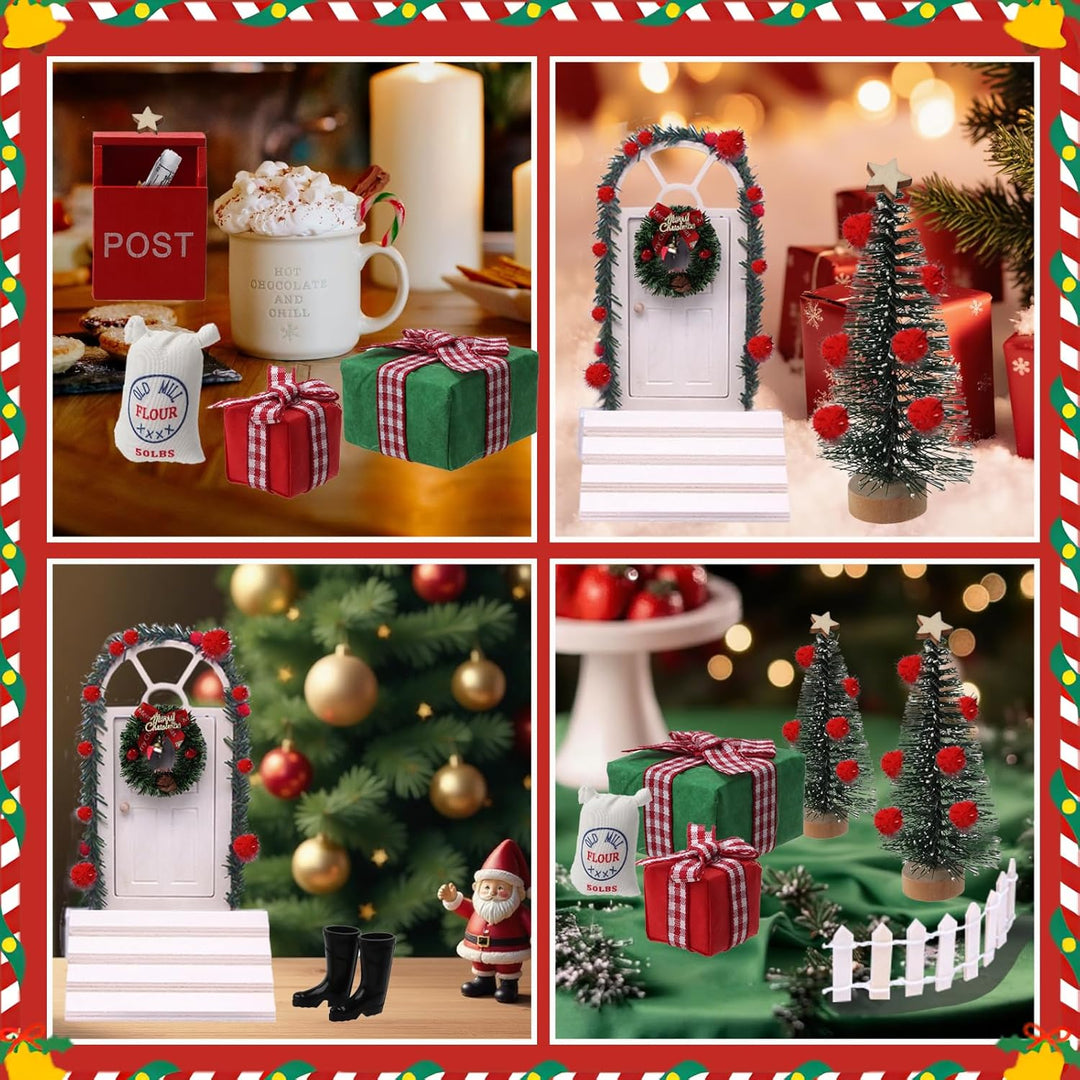 Wichteltür Zubehör Weihnachten Set, Wichteltür Zubehör Set Weihnachten, Weihnachtswichtel Tür Set, H