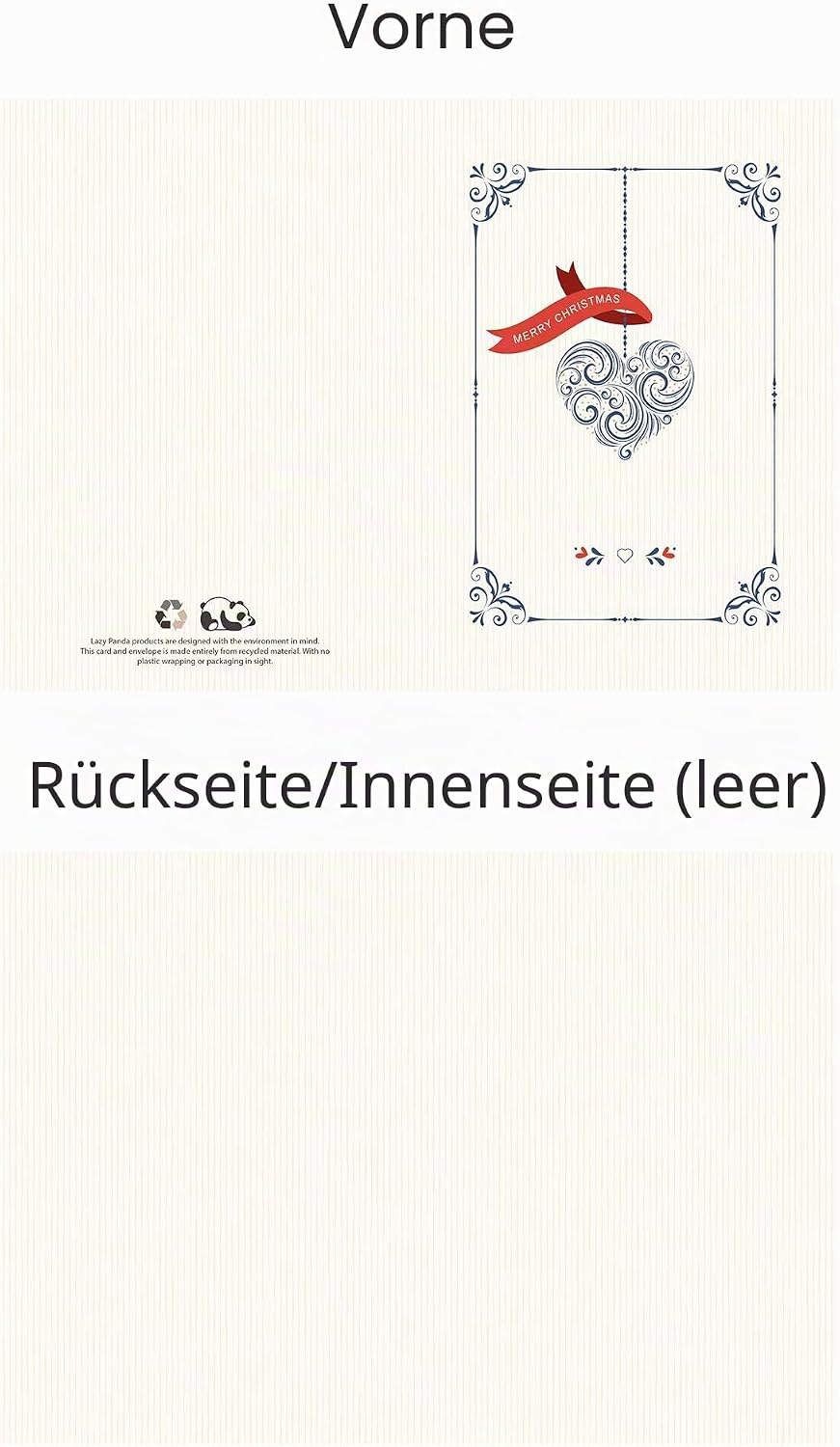 48 recycelte, umweltfreundliche, moderne Weihnachtskarten (Auf Englisch)